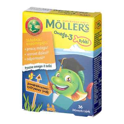 Mollers Omega-3 Rybki Pomarańczowo-cytrynowy smak 36  od ORKLA HEALTH AS PZN 08300768