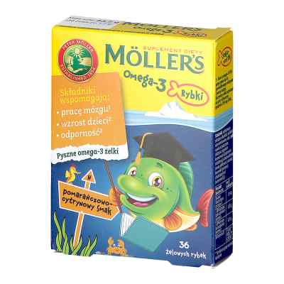 Mollers Omega-3 Rybki Pomarańczowo-cytrynowy smak 36 od ORKLA HEALTH AS PZN 08300768