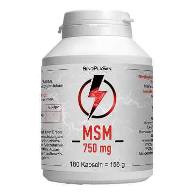 Msm 750 mg Mono 99,9% Kapseln 180 szt. od SinoPlaSan GmbH PZN 15864166