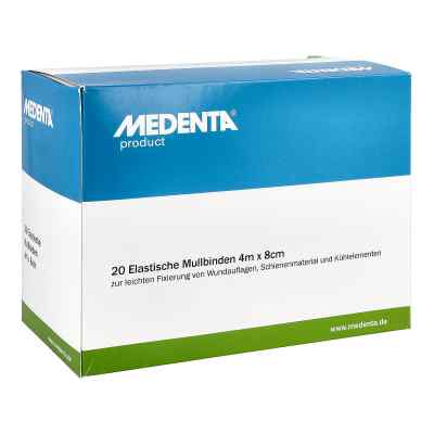 Mullbinden elast. 4mx8cm 20 szt. od MEDENTA GmbH PZN 06962088