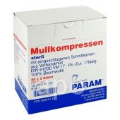 Mullkompressen 10x10cm 8-fach steril 25X2 szt. od Param GmbH PZN 03856144