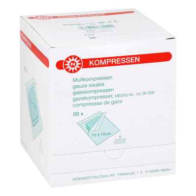 Mullkompressen 10x10cm 8-fach steril