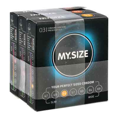 Mysize Testpack 53 57 60 Kondome 3X3 szt. od IMP GmbH International Medical P PZN 10117329
