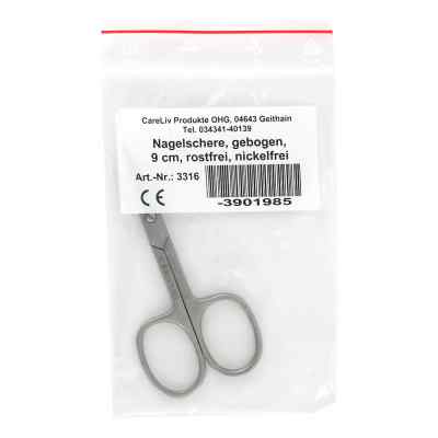 Nagelschere 9 cm gebogen rostfrei 1 szt. od Careliv Produkte OHG PZN 03901985