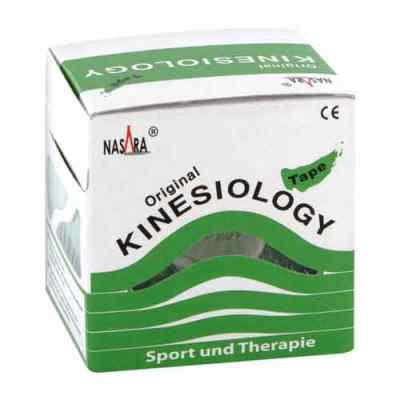 Nasara Kinesio Tape 5 cmx5 m zielony z pudełkiem dozującym