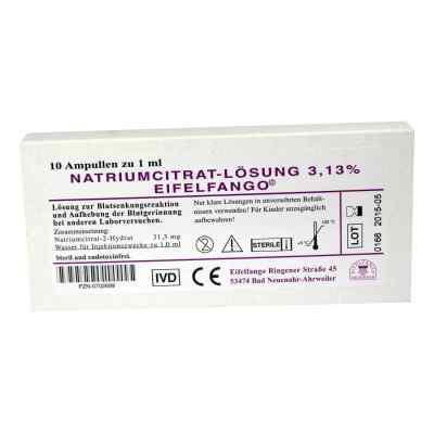Natrium Citricum 3,13% Amp. 10X1 ml od EIFELFANGO GmbH & Co. KG PZN 00702699