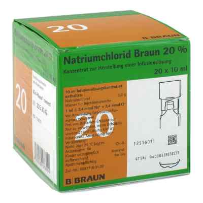 Natriumchlorid 20% Mpc roztwór 20X10 ml od B. Braun Melsungen AG PZN 03158351