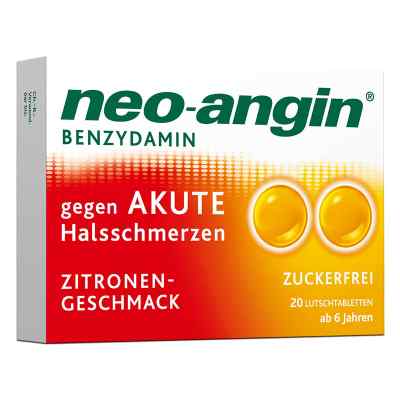 Neo Angin Benzydamin akute Halsschmerzen Zitrone 20 szt. od MCM KLOSTERFRAU Vertr. GmbH PZN 11160178