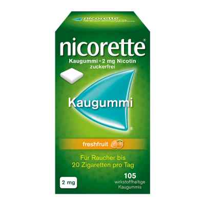 Nicorette 2 mg Freshfruit Kaugummi 105 szt. od Johnson & Johnson GmbH (OTC) PZN 01639595