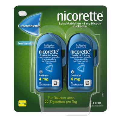 Nicorette freshmint 4 mg pastylki do ssania 80 szt. od Johnson & Johnson GmbH (OTC) PZN 10933968