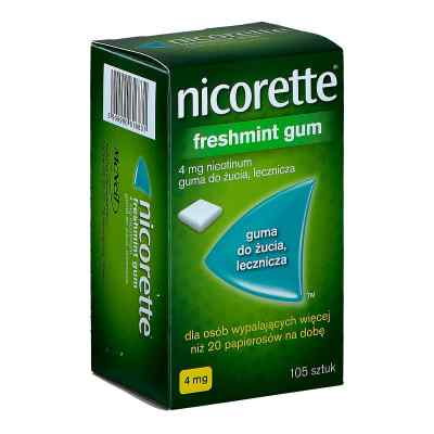 Nicorette Freshmint Gum 4 mg gumy do żucia 105 od PFIZER HEALTH AB PZN 08300348