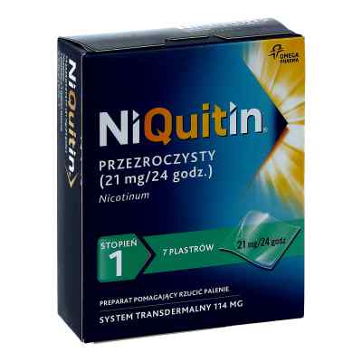 NiQuitin plastry stopień 1 7  od CARDINAL HEALTH UK 417 LTD. PZN 08300047