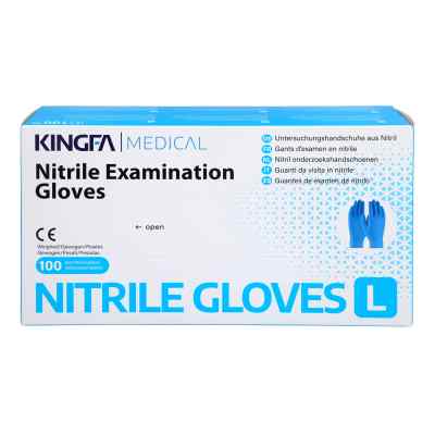 Nitril Einmal Handschuhe puderfrei gross 100 szt. od Büttner-Frank GmbH PZN 06589011
