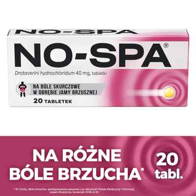 No Spa 40 mg tabletki 20  od SANOFI AVENTIS SP. Z O.O. ODDZIA PZN 08300201