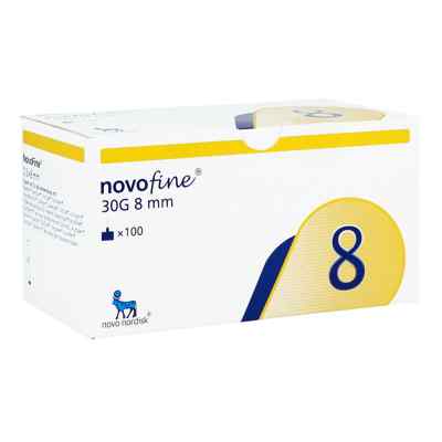 Novofine 8® Igły do wstrzykiwaczy insulinowych 0,30x8 mm 30 G TW 100 szt. od Novo Nordisk Pharma GmbH PZN 07669539