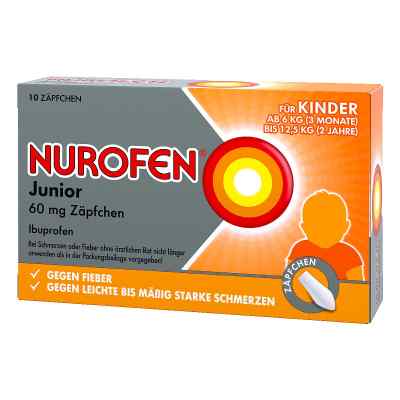 Nurofen Junior 60 mg czopki 10 szt. od Reckitt Benckiser Deutschland GmbH PZN 04085246