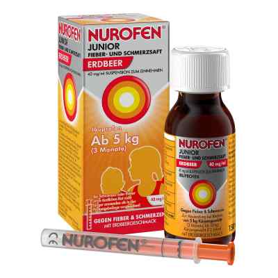 Nurofen Junior Fieber-u.schmerzsaft Erdbe.40 Mg/ml 150 ml od Reckitt Benckiser Deutschland Gm PZN 16538233