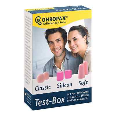 Ohropax Test-box 3 rodzaje zatyczek do uszu 3X2 szt. od OHROPAX GmbH PZN 10713267