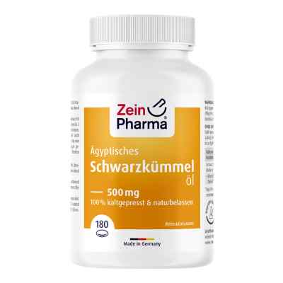 Olej z czarnuszki egipskiej w kapsułkach 500 mg 180 szt. od Zein Pharma - Germany GmbH PZN 03074766