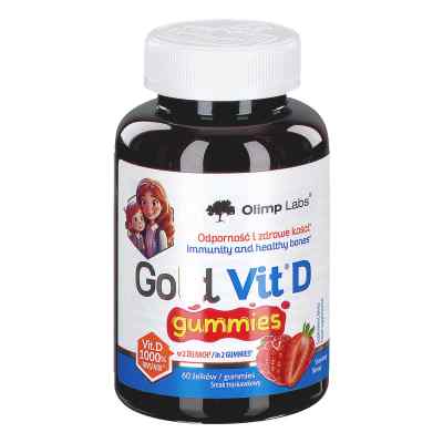 Olimp Gold Vit D Gummies o smaku truskawkowym
