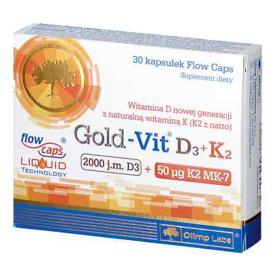 Olimp Gold-Vit D3 2000 j.m.+K2 kapsułki 30  od OLIMP LABORATORIES PZN 08300911