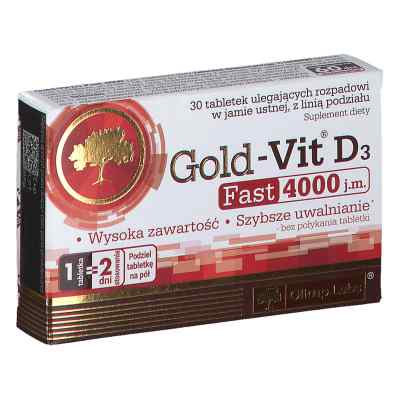 Olimp Gold-Vit witamina D3 Fast 4000 j.m. tabletki 30  od OLIMP LABORATORIES PZN 08302325