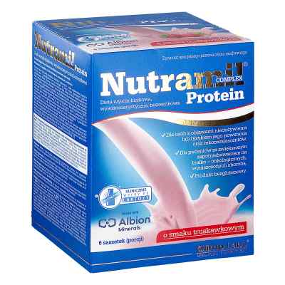 Olimp Nutramil Complex Protein smak truskawkowy saszetki