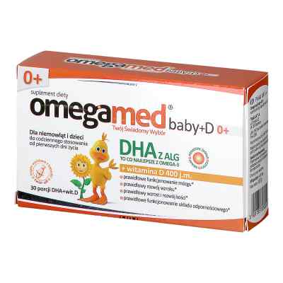 Omegamed Baby+D 0+ krople wyciskane z kapsułki