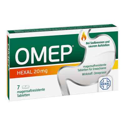 Omep Hexal 20 mg magensaftr.Tabl. 7 szt. od Hexal AG PZN 06817771