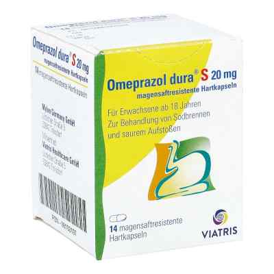 Omeprazol dura S 20 mg Kapseln magensaftr. 14 szt. od Mylan Healthcare GmbH PZN 06100197