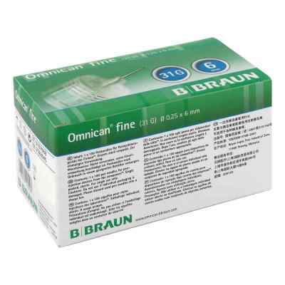 Omnican fine Pen Kanuele G31 0,25x6mm 100 szt. od B. Braun Melsungen AG PZN 07028645