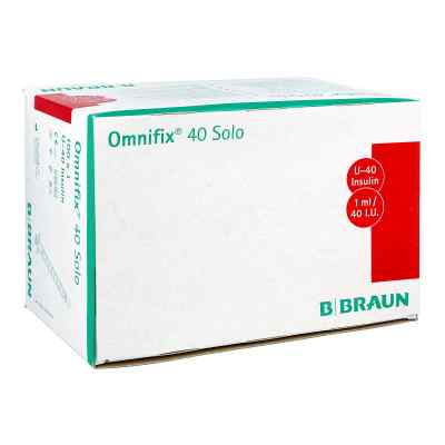 Omnifix Solo 40 Insulin Einmalspritzen 100X1 ml od B. Braun Melsungen AG PZN 02040630