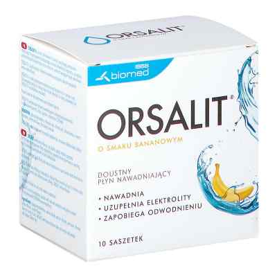 Orsalit o smaku bananowym saszetki 10  od INSTYTUT BIOTECHNOLOGII SUROWIC I SZCZEPIONEK BIOM PZN 08302730