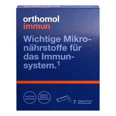 Orthomol Immun granulki na język, smak malina/mentol  7 szt. od Orthomol pharmazeutische Vertrie PZN 08885943
