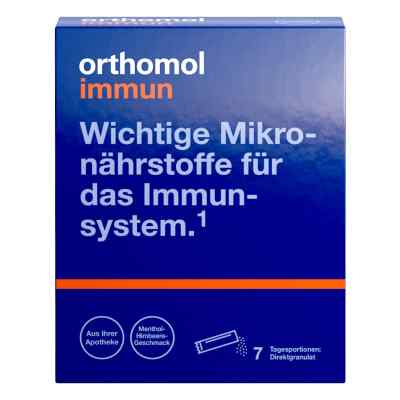 Orthomol Immun granulki na język, smak malina/mentol  7 szt. od Orthomol pharmazeutische Vertrie PZN 08885943