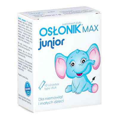 Osłonik Max Junior saszetki 10 od TARCHOMIŃSKIE ZAKŁADY FARM. POLF PZN 08303443