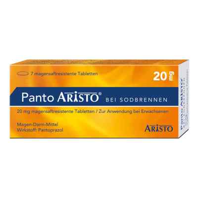 Panto Aristo bei Sodbrennen 20 mg magensaftresistent Tablette  7 szt. od Aristo Pharma GmbH PZN 07021910