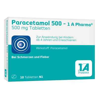 Paracetamol 500 1a Pharma Tabl. 10 szt. od 1 A Pharma GmbH PZN 02481570