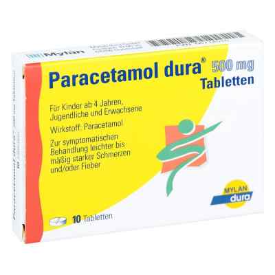 Paracetamol dura 500 mg Tabl. 10 szt. od Mylan Healthcare GmbH PZN 06714516