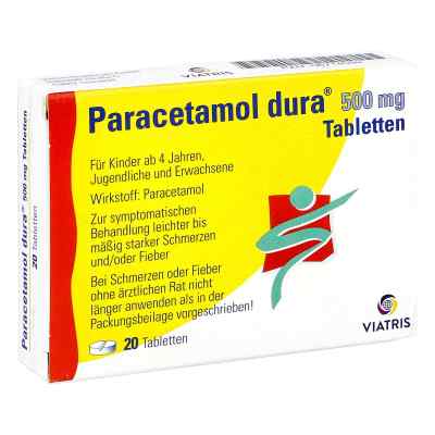 Paracetamol dura 500 mg Tabl. 20 szt. od Viatris Healthcare GmbH PZN 06714539