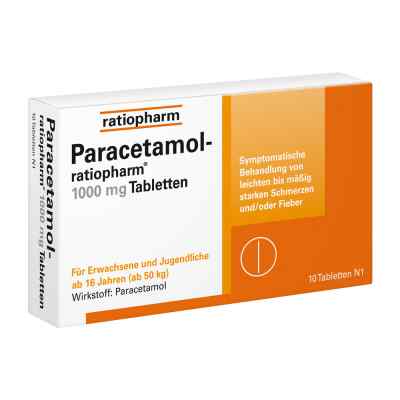 Paracetamol ratiopharm 1000 mg tabletki 10 szt. od ratiopharm GmbH PZN 09263936
