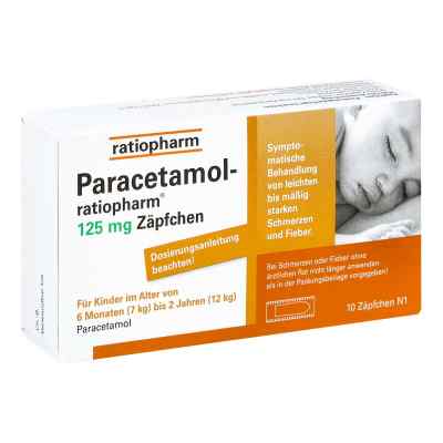 Paracetamol ratiopharm 125 mg Saeuglings-suppos. 10 szt. od ratiopharm GmbH PZN 03953580