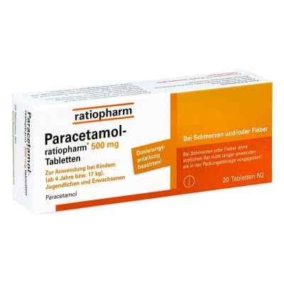 Paracetamol ratiopharm 500 mg tabletki 20 szt. od ratiopharm GmbH PZN 01126111