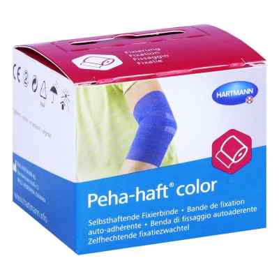 Peha-haft Color Fixierbinde latexf.4 cmx4 m blau 1 szt. od PAUL HARTMANN AG PZN 11124892