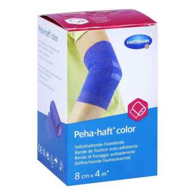 Peha-haft Color Fixierbinde latexf.8 cmx4 m blau 1 szt. od PAUL HARTMANN AG PZN 11124946