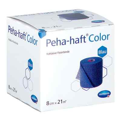 Peha-haft Color Fixierbinde latexfrei 8 Cmx21 M Blau 1 szt. od PAUL HARTMANN AG PZN 17304862
