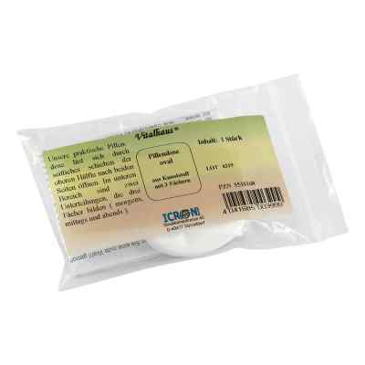 Pillendose oval Kunststoff 3 Faecher Vitalhaus