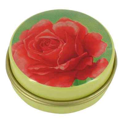 Pillendose rund Blumen Motiv