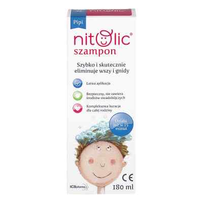 Pipi Nitolic Szampon do eliminacji wszy i gnid 180 ml od ICB PHARMA SP.J. PZN 08306012