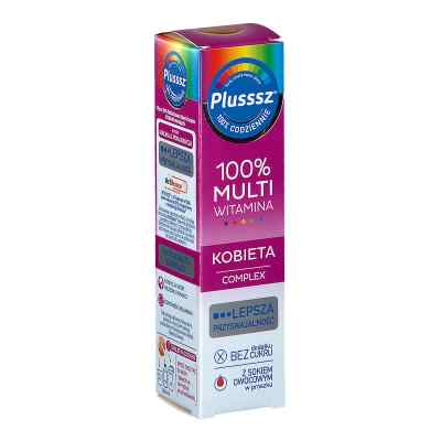 Plusssz 100% Multiwitamina Kobieta Complex tabletki musujące 20 od POLSKI LEK PZN 08301072